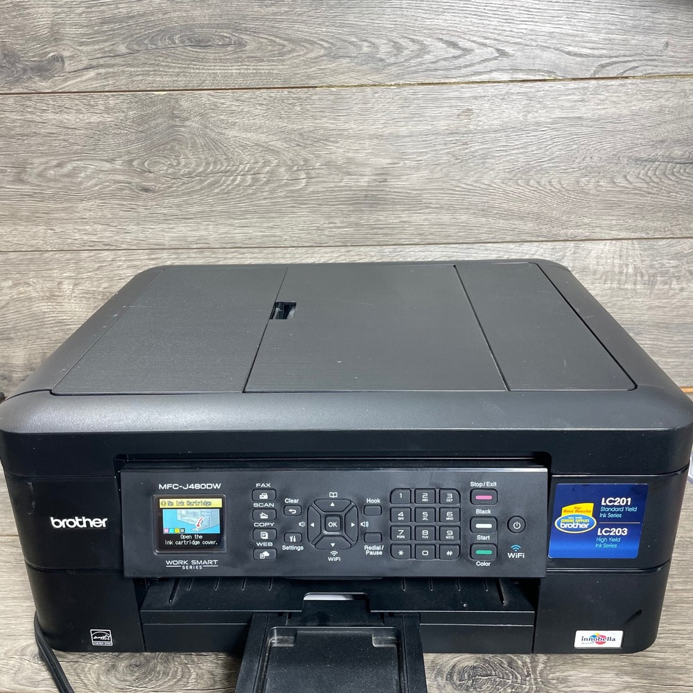 Brother MFC J480DW Printer Black Wireless All In One Inkjet Scanner Tested Works